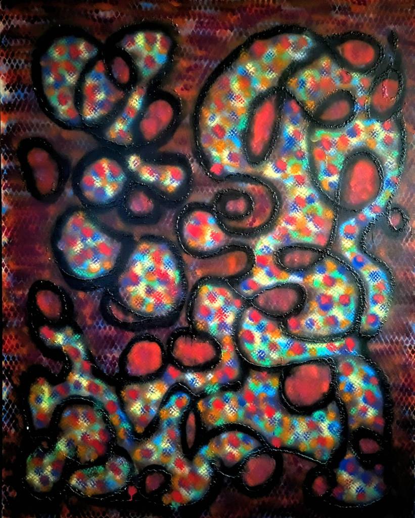 Art courtesy of Terry Anderson / Hologram #10 by Terry Anderson, whose solo exhibit, Journey to Abstract Expression, will be on display at Peninsula Colleges PUB Gallery of Art through March 20.