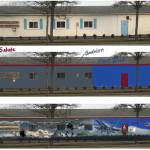 Artwork by Melissa Klein / A mock-up of a portion of the mural Melissa Klein is designing for Sequims American Legion Post represent branches of the military as well as Jack Grennan, for whom the Post is named.