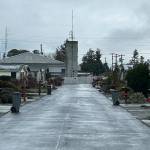 Sequim Gazette photo by Matthew Nash
West Alder Estates, a manufactured home park, aligns next to Clallam County Fire District 3s station 34 and its training tower. The manufactured home park is one of 13 in the City of Sequim, and city councilors directed staff last June to create an overlay to protect parks like West Alder from redevelopment in an effort to preserve affordable homes in the city.