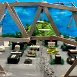 Sequim Gazette photo by Matthew Nash/ Team Trout City of Gye Bradley, Sadie Canty, Emma Rhodes and Roo Yates featured a fan, lights and an observatory for its Future City display.