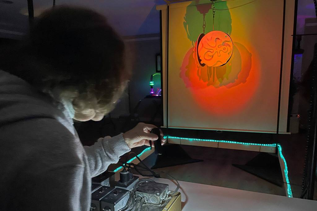 Sequim Gazette photo by Matthew Nash
The Interactive Light Experience exhibit continues on March 1-2 inside the Pioneer Memorial Park Clubhouse for the Sequim Sunshine Festival.