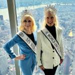 Photo courtesy Captain-Crystal
Cherie Kidd and Captain-Crystal Stout stand together for a photo above New York from the Empire State Building. The friends went to New York City to see a billboard of themselves in Times Square and to walk three runways during New York Fashion Week.