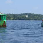 Photo courtesy of Jeff and Louise Davis / Jeff and Louise Davis paddle in Hockomock Bay, essentially a large tidal lake.