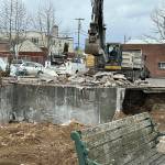 Sequim Gazette photo by Matthew Nash/ Demolition continued last week by Jamestown Excavation at the former doctors office building at 103, W. Cedar St., adjacent to the Sequim Civic Center. Jamestown SKlallam Tribe leaders told city staff in October 2022 that they intend to turn the space into an art gallery/gift shop.