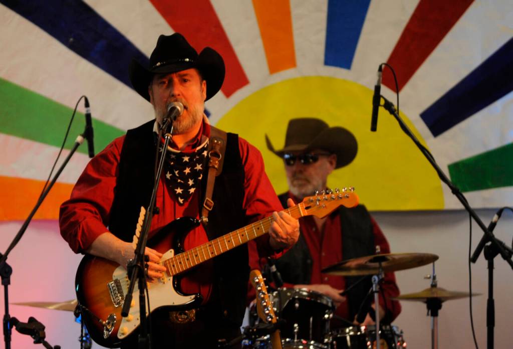 Sequim Gazette photo by Michael Dashiell / The Buck Ellard Band entertains the Sequim Sunshine Festival crowd at the Guy Cole Events Center on March 2.
