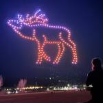 Sequim Gazette photo by Matthew Nash / Attendees enjoy a drone show that capped events at the 2024 Sequim Sunshine Festival on March 2.