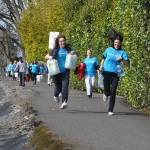 Sequim Gazette photo by Matthew Nash
Sequim High Schools Interact Club members along with a few Sequim Sunrise Rotary members walk along the Olympic Discovery Trail on March 9 for their annual Walk for Water event. They carry water from the Dungeness River to Sequim Middle School to symbolize the journey people take daily for clean water.