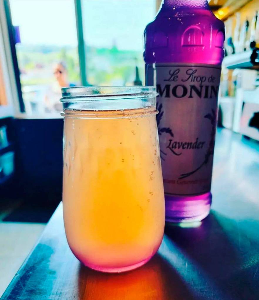 Photo courtesy Adagio Bean and Leaf/ Lavender mimosas are one of many lavender-inspired drinks available at Adagio Bean and Leaf and Sunshine Cafe.