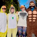 Photo by Matt Sagen/Cascadia Films / The Frosty Moss team of Runner Ducks: Poultry in Motion, at the events Sasquatch-themed exchange zone 4.