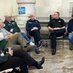 Sequim Gazette photo by Matthew Nash/ Twelve people  including two Clallam County Fire District 3 staffers and a fire commissioner  met on March 19 inside Lost Mountain Station 36 to discuss further options for keeping it open as its been without an active volunteer since 2021. The building was constructed in 1980 and had 12 active volunteers when it first opened.