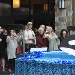 Sequim Gazette photo by Matthew Nash/ A crowd cheers for the new royalty float on March 23 at 7 Cedars Casino.