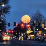 Photo by Randy Perry / Contributor Randy Perry caught this morning moonscape scene over Sequim on March 24.