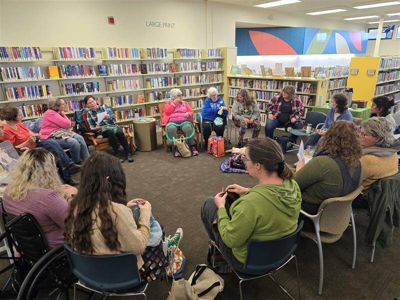 Photo courtesy of North Olympic Library System / The Sequim Library hosts a Yarn Circle from 9-10:30 a.m.on Saturdays in April at its temporary location at 609 W. Washington St.