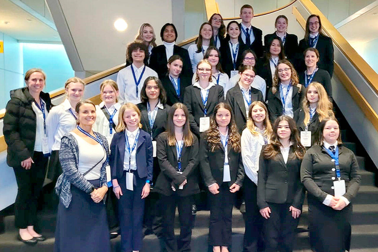 Photos courtesy Renee Colwill
This year, both Sequim Middle School and Sequim High School sent students to participate in workshops and compete March 14-16 in the HOSA Washington State Leadership Conference in Spokane.