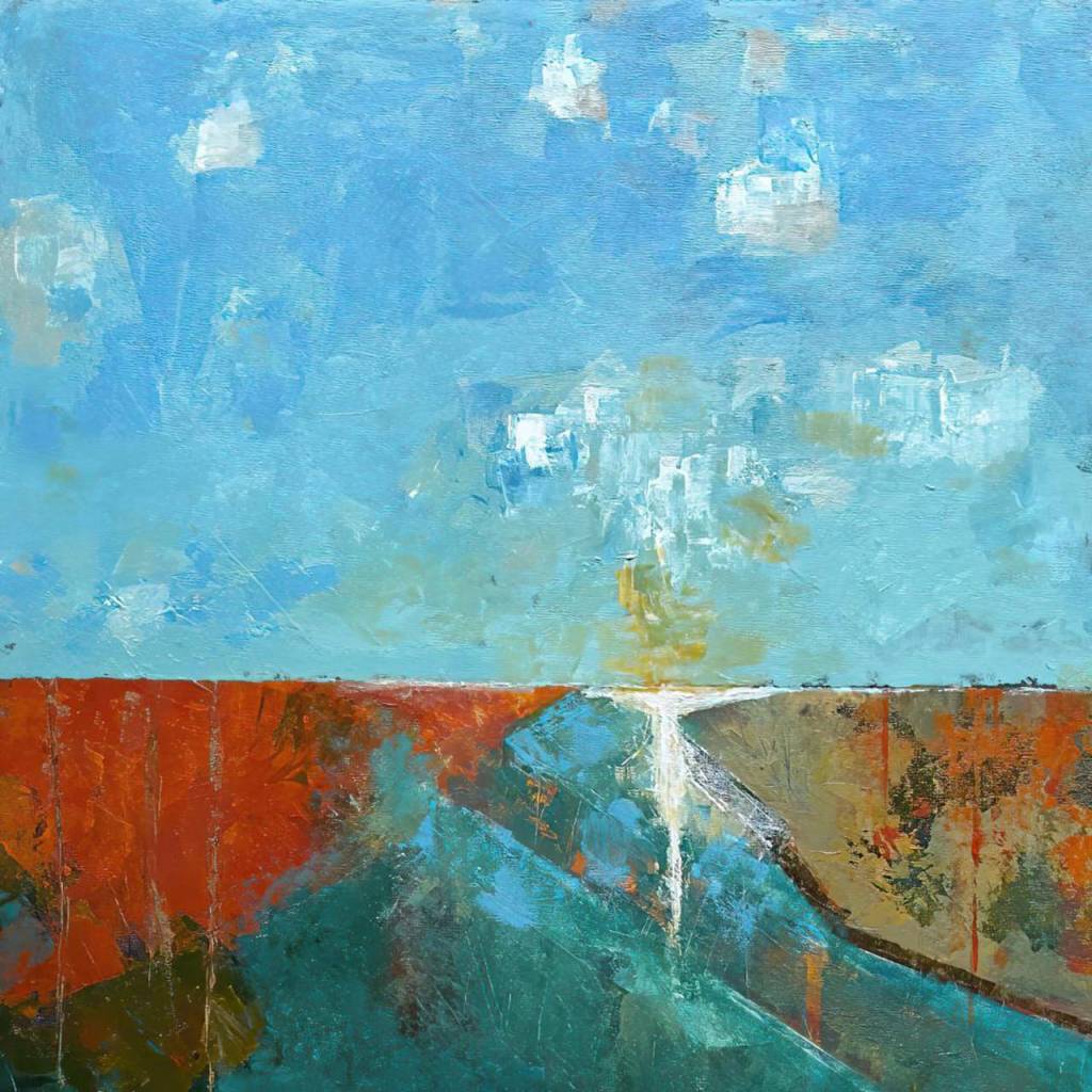 Artwork courtesy of Pat Warner / Skyfall by Pat Warner, a featured artist at the A. Milligan Art Studio & Gallery during the First Friday Art Walk Sequim in April.