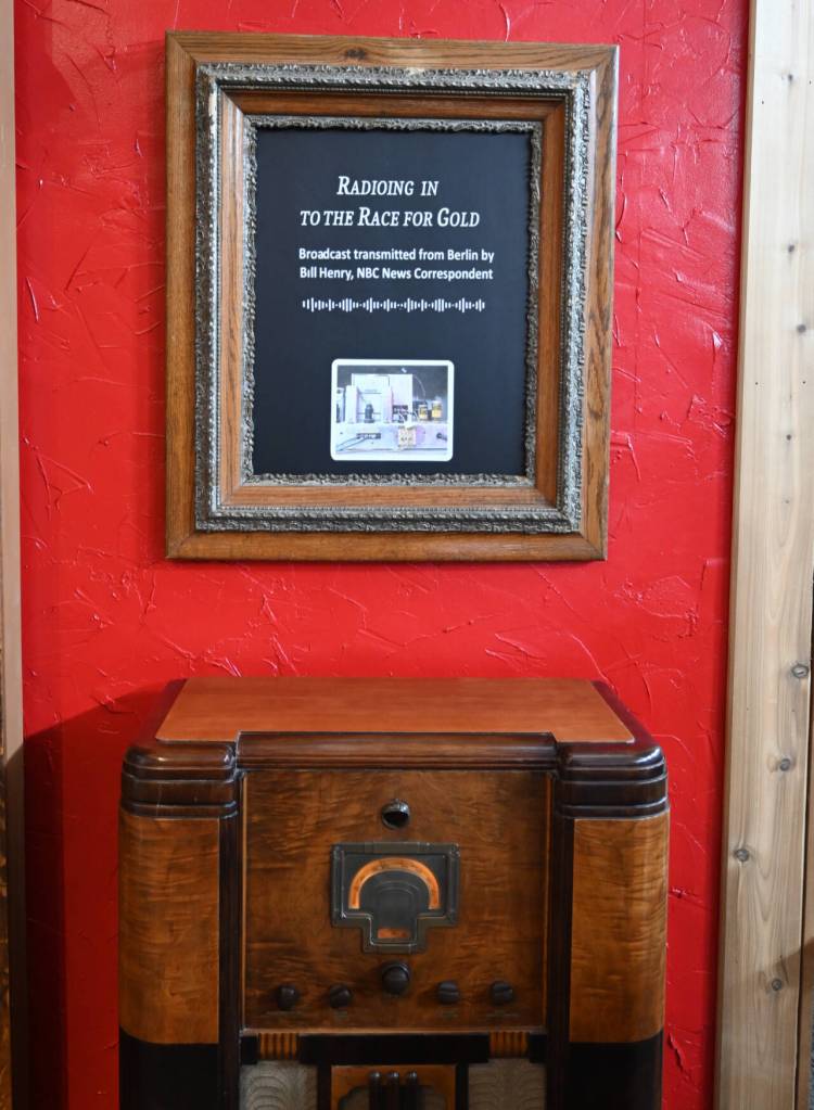 Sequim Gazette photo by Michael Dashiell / Hear a recording 1936 Olympic Games eight-man crew finals — won by the University of Washington squad — at Sequim Museum & Arts.