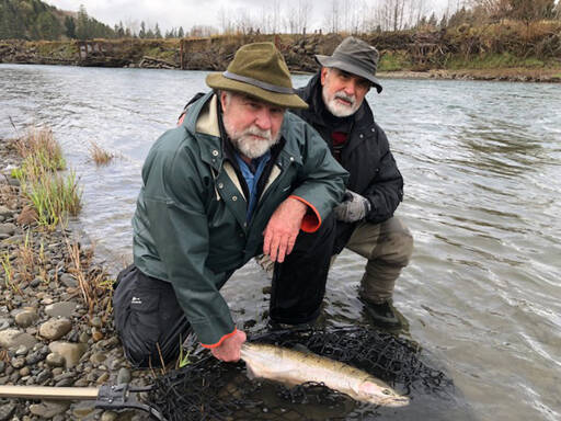 Photo courtesy of Pat Neal / Pat Neal, left, and John Brewer, former Peninsula Daily News editor and publisher.
