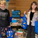 Photo courtesy Renee Mullikin
On April 19, Cash and Brooklyn Moody brought four bags of books to donate to the Books for Belize Book Drive at Helen Haller Elementary School. Donation boxes are available through April 30 at local elementary schools and open to public donations of new or gently used childrens books.