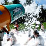 Sequim Gazette file photo by Matthew Nash
Strait Up Foam Fun, seen here in 2023, returns to Carrie Blake Community Park on Sunday, May 5 for Family Fun Days so children can play in the eco-friendly, biodegradable foam.