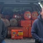 Photo courtesy Morgan Nolan/ Morgan Nolan, St Josephs Catholic Church youth minister, and Deacon Dan Powers delivered more than 23,000 laundry pods to Serenity House of Clallam County a few weeks ago from a confirmation class fundraiser led by five students in March. Another 10,000-plus pods were delivered last week to the shelter.