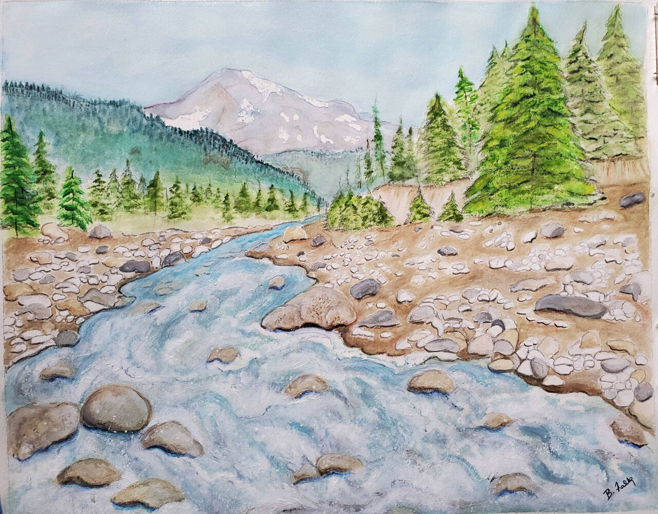 Artwork courtesy of Barb Falk / A painting by Barb Falk, the featured artist in the Judith McInnes Tozzer Art Gallery at Sequim Museum & Arts in May.