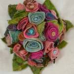 Photo courtesy of Lora Amstrong / Rose Bouquet by Lora Armstrong, one of 15 Peninsula Fiber Artists with work on display this month at the A. Milligan Art Studio & Gallery.