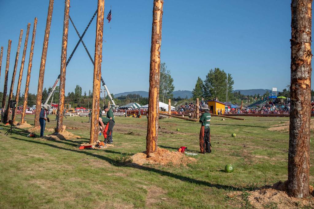 Sequim Gazette photo by Emily Matthiessen / Sequim Logging Show activities take place starting at noon on Friday, May 10 and go through 6 p.m. Saturday, May 11, including the Logging Show at 2 p.m. Saturday.