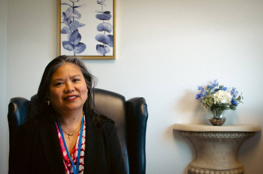 Sequim Gazette photo by Elijah Sussman / Beatriz Arakawa, Family Advocate Manager for the Lower Elwha Tribe in the new Sayu? X Wey Family Safety Center in Sequim on May 7.