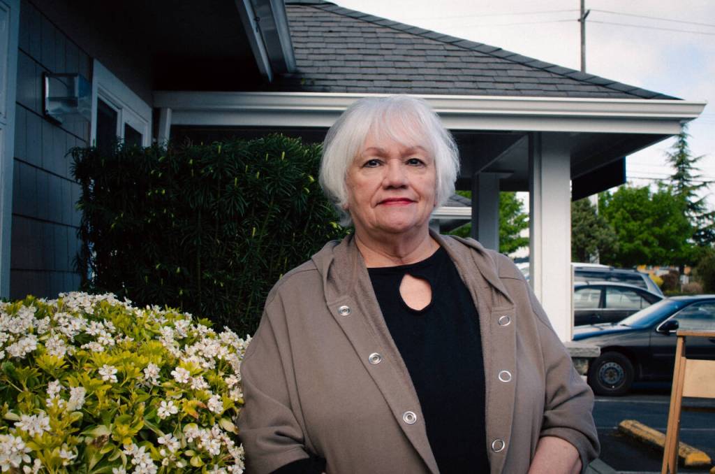 Sequim Gazette photo by Elijah Sussman / Doe Koester, WomenSpirit Coalition executive director and founder, is pictured in front of the organizations office.