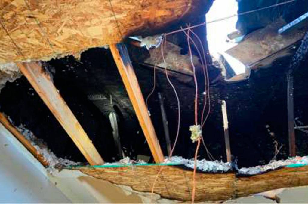 A fire early on May 11 damaged a garage/apartment building on the 100 block of McComb Lane.