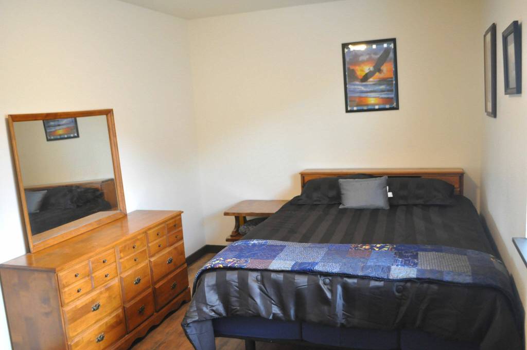Sequim Gazette photo by Matthew Nash/ There are six bedrooms fully furnished in LtCol James Minsky Place.