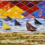 Photo courtesy of Peninsula Fiber Artists / “Sail Away” is a pieced and thread-painted art quilt created by Nordland’s Susan Sawatzky.