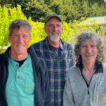 Photo courtesy of Clallam County Master Gardeners 
Local Master Gardeners (from left) Gordon Clark, Keith Dekker and Tom Del Hotal lead a Digging Deeper presentation about how to grow ones own home orchard, a presentation set for 10:30 a.m. on Saturday, June 1, at the Woodcock Demonstration Garden.