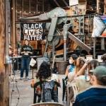 Photo credit Zion Hilliker / Jenson speaks at previous Pride Picnic in June 2022.