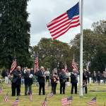 Sequim Gazette photo by Matthew Nash
Members of the Veterans of Foreign War Post 4760 and American Legion Jack Grennan Post 62 hold a Memorial Day ceremony on May 27 in Sequim View Cemetery honoring those lost while serving in the U.S. armed forces. It was one of five ceremonies held in the Sequim area between the two groups on the annual day of remembrance. See story, A-10.