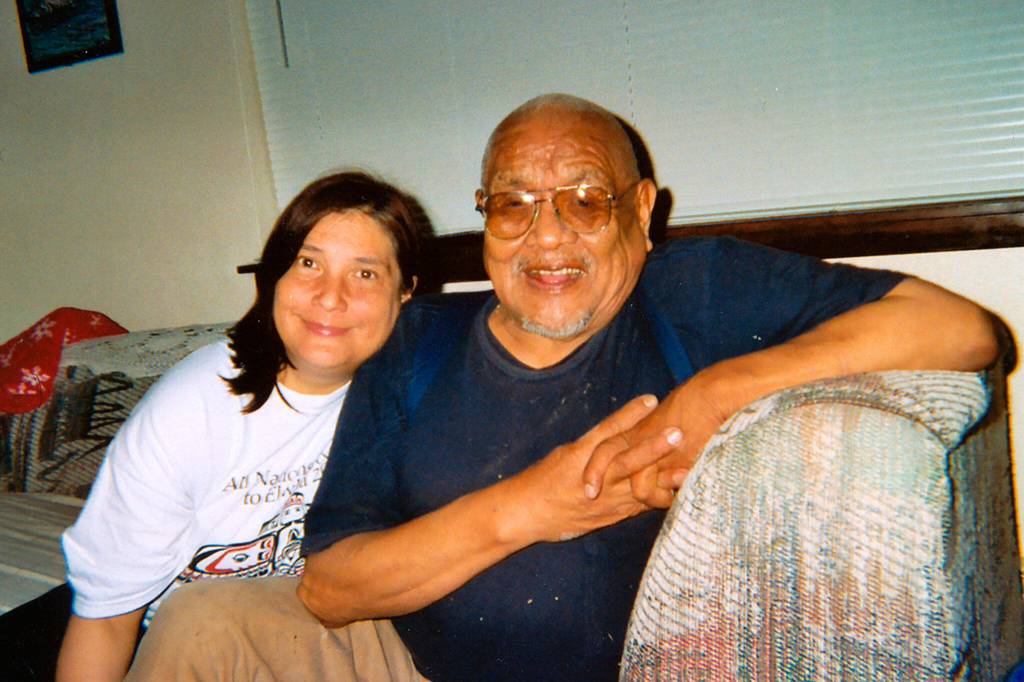 Photo courtesy Cindy Lee Claplanhoo/ 
Cindy Lee Claplanhoo, the sister of Valerie Claplanhoo, pictured with her father Charles H. Claplanhoo, Jr.