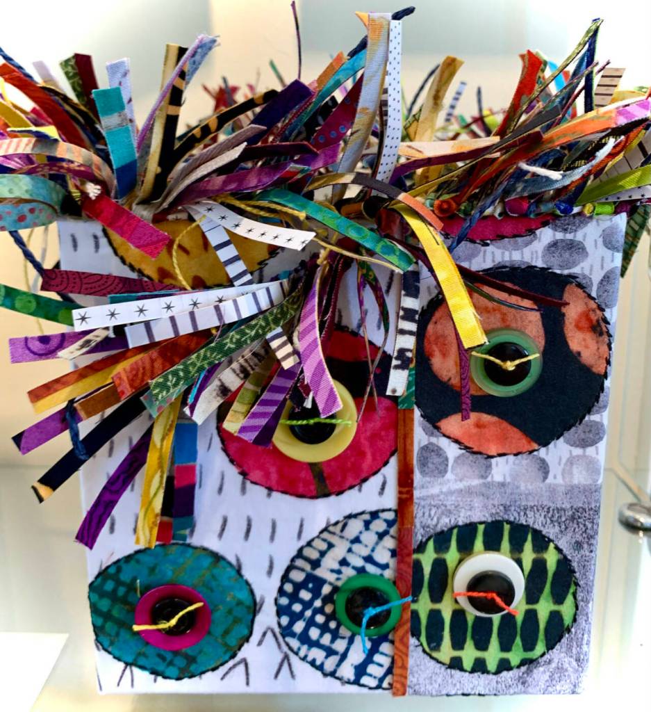 Photo courtesy of / Frizzle & Circle Play by Debra E. Olson, one of 15 artists whose work is on display as part of the Small Treasures show  featuring unique works by 15 members of the Peninsula Fiber Artists group at the A. Milligan Art Studio & Gallery in June.