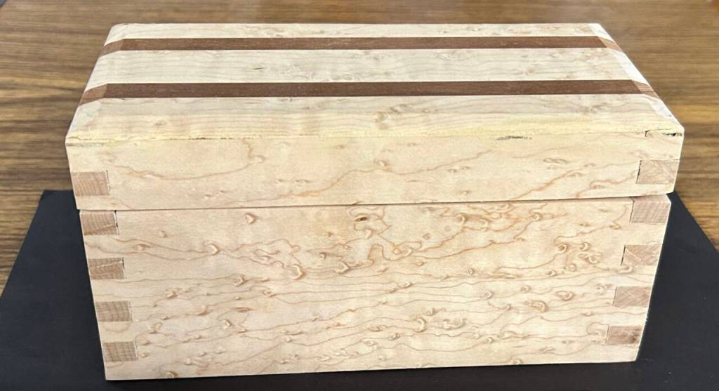 Photo courtesy of Olympic Christian School / Aidan Swensen, a 12th-grader, took Best in Show at the Olympic Christian School 2024 Art Festivals 3D division with The Box.