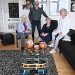 Sequim Gazette photo by Michael Dashiell / From left, Martha Collins, Christian Speidel, Roberta Cooper and Liz Harper join 20 other artists displaying a wide variety of creativity at the Artworks2 third-annual Invitational Art Show, set for June 28-29 in Port Townsend.