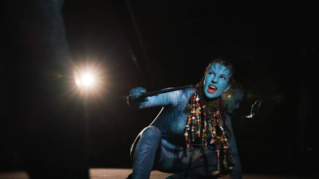 Photo courtesy of Sequim Acrobatics / Cast members rehearse a scene from Pandora, Sequim Acrobatics feature show thats slated for performances on Friday, June 21, and Saturday, June 22, at the Sequim High School auditorium.