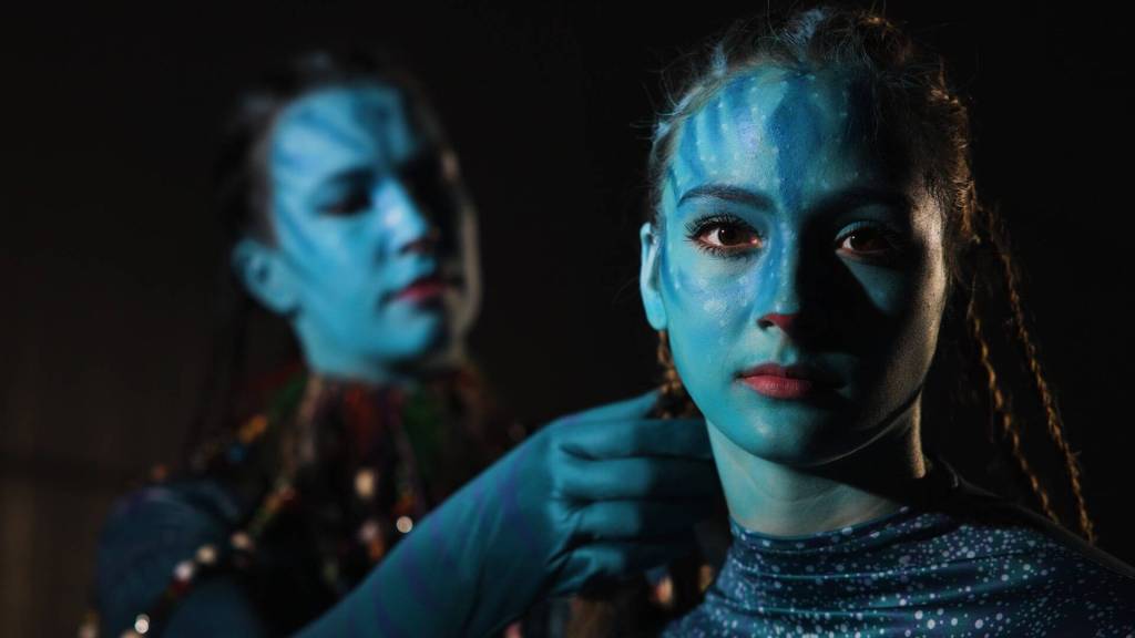Photo courtesy of Sequim Acrobatics
Several cast members with Sequim Acrobatics Avatar-inspired upcoming production of Pandora will feature the physical characteristics of the Navi.