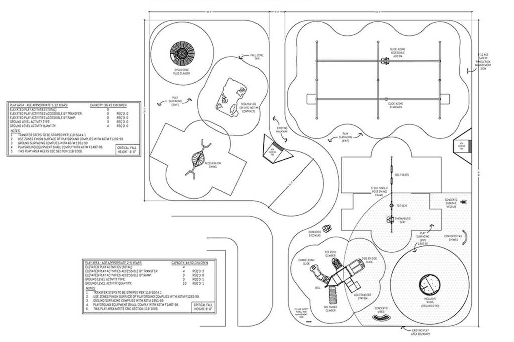 Image courtesy Olympic View Church/ Most of the structures for The Gathering Ground at Olympic View Church will be installed this summer, followed by a pavilion, concrete play structures, and rubber surfacing once funding is secured.