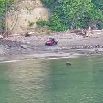 Photo courtesy of John McKenzie/ Firefighters rappelled down bluffs north of Sequim and drove the districts utility task vehicle (UTV) from Green Point to help a woman who was hurt while looking for her dog.
