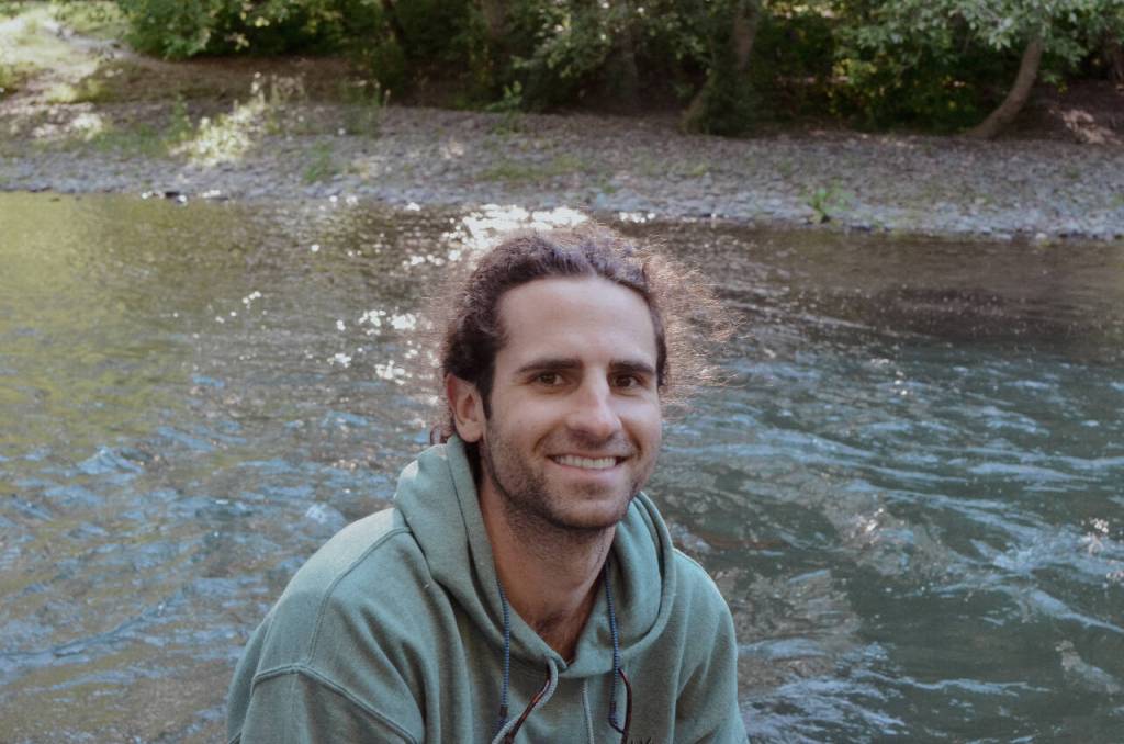 Sequim Gazette photo by Elijah Sussman / Calvin Stokes, next to the lower Dungeness River on May 29.