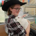 Sequim Gazette file photo by Matthew Nash
Haley Petty of Agnew, 17, earned reserve market champion with Roast the rabbit at the Clallam County Junior Livestock Auction at the Sequim Prairie Grange in 2022. This years auction is set for Aug. 3.