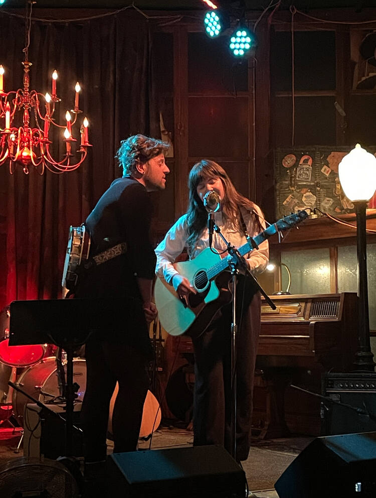 Photo courtesy of North Olympic Library System / Connor Colbert and K. Van Petten will play an indie folk rock concert at the Port Angeles Library on July 16, along with a songwriting workshop series that includes a session in Sequim on July 17.