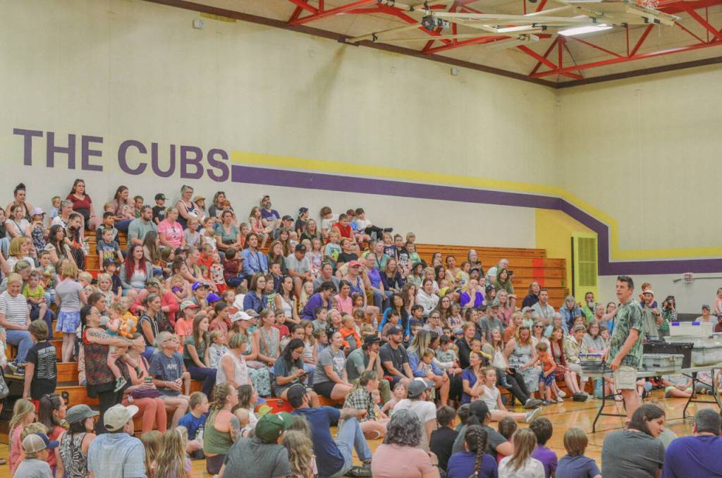 Sequim Gazette photo by Elijah Sussman / A crowd of young families settled in for the show at OPA on June 25.