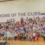Sequim Gazette photo by Elijah Sussman / Local families attending The Reptile Man show in the Olympic Peninsula Academy on June 25.
