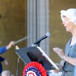 Sequim Gazette photo by Michael Dashiell
Sequims Karla Morgan helps lead the Sequim City Bands A Patriotic Fourth program during the Independence Day celebration on July 4 at Carrie Blake Community Park.
