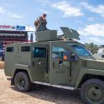 Sequim Gazette file photo by Emily Matthiessen
A member of the United States Marine Corps Security Forces keeps watch while the Buck Ellard Band performs during the Unity of Effort event in 2023. The annual event is billed as a chance for the community to thank first responders and military professionals that keep communities and the nation safe and hosted by Security Services Northwest Inc. and Fort Discovery, Inc.